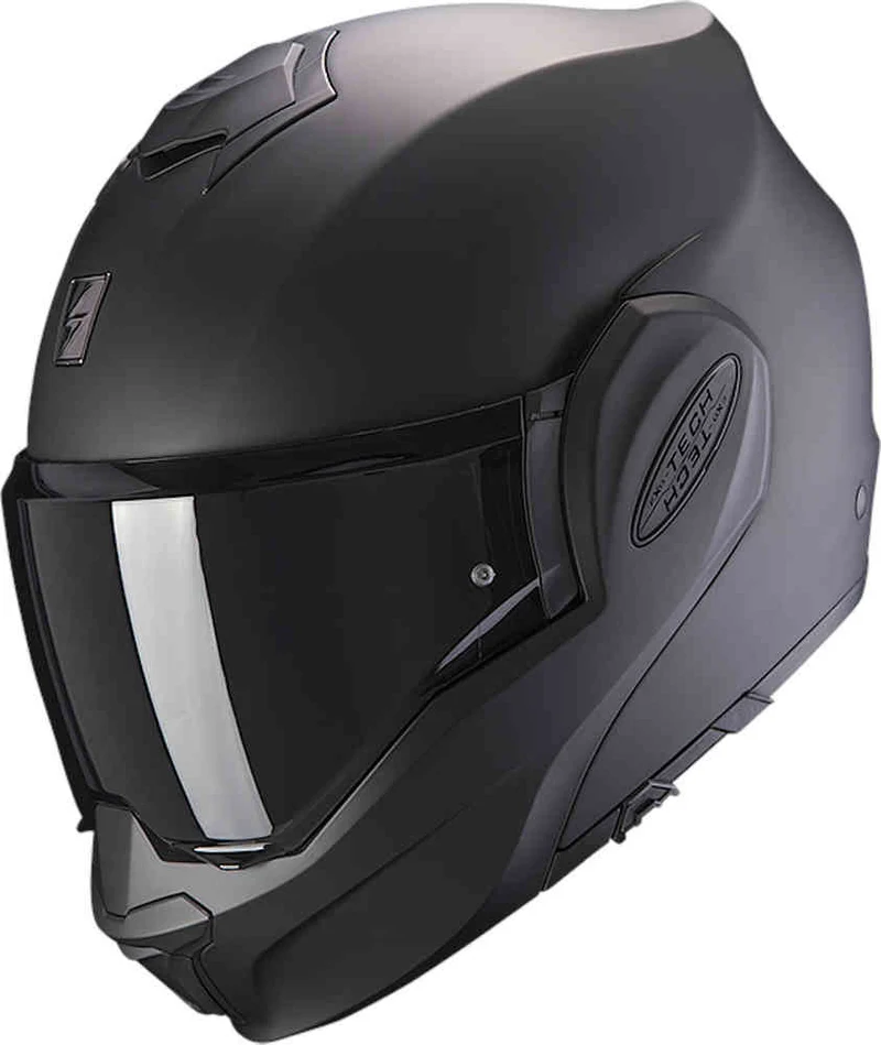 SCORPION EXO TECH EVO SOLID CASCO DE MOTO MODULAR NEGRO MATE