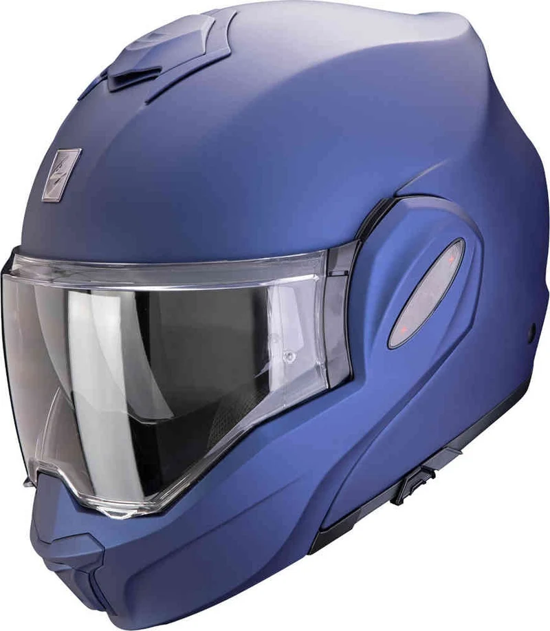 SCORPION Exo-Tech Evo Pro Solid Modular Casco Azul metal opaco