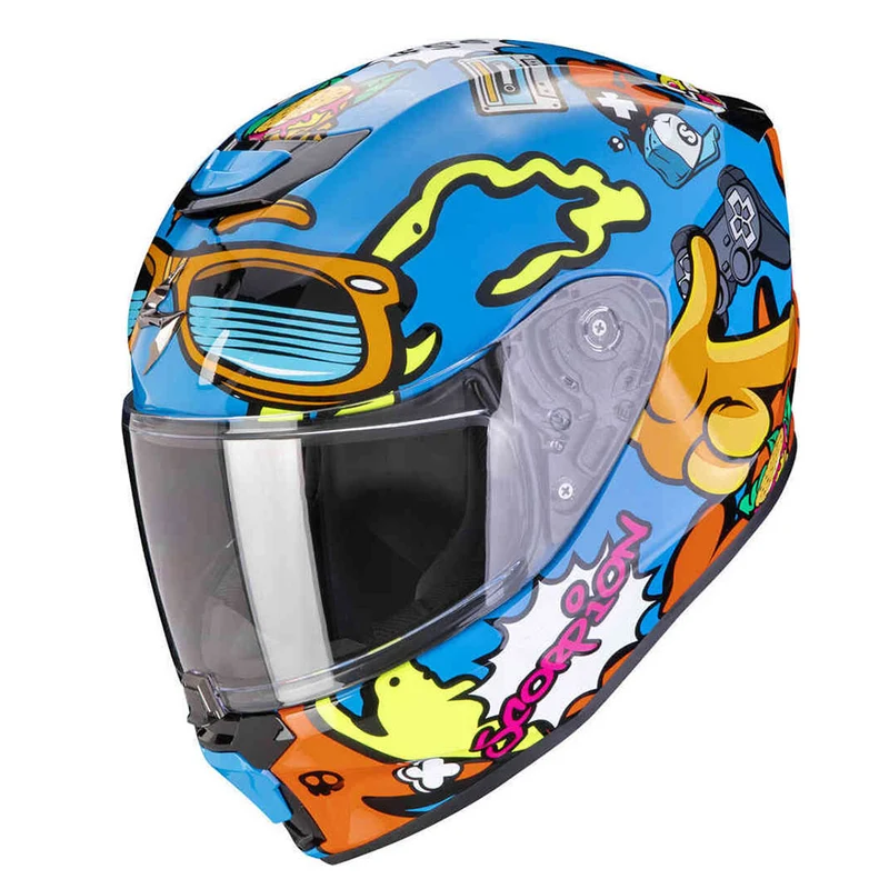 SCORPION EXO-JNR AIR FUN INTEGRAL CASCO Azul-Naranja
