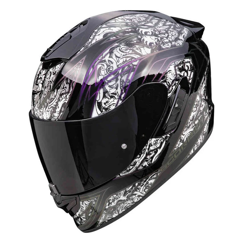 SCORPION EXO-1400 EVO II AIR FANTASY INTEGRAL CASCO Negro-Blanco