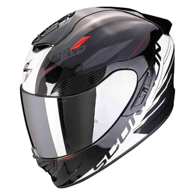 SCORPION EXO 1400 EVO 2 AIR LUMA INTEGRAL CASCO Negro-Blanco