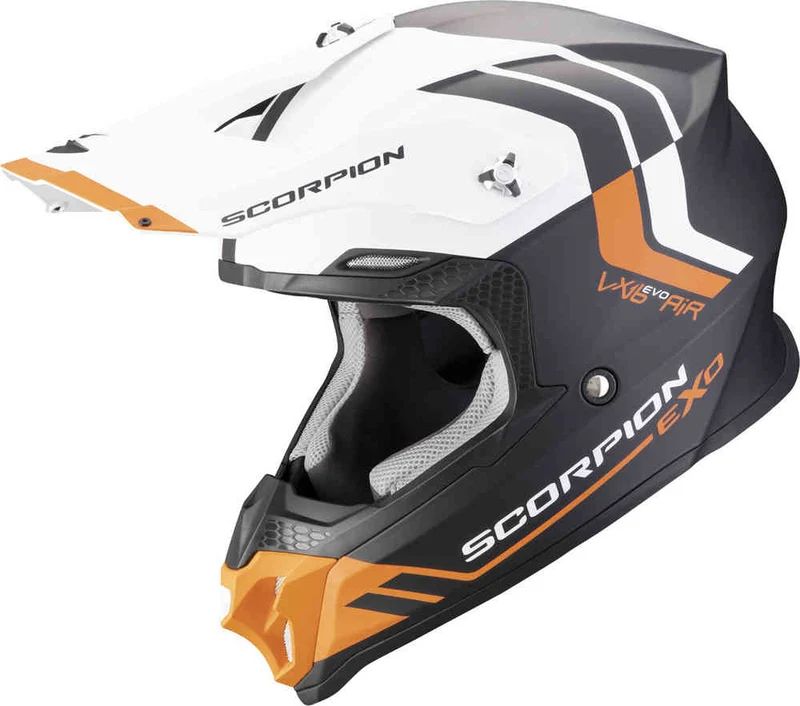SCORPION VX 16 EVO AIR FUSION Enduor Casco Negro Naranja