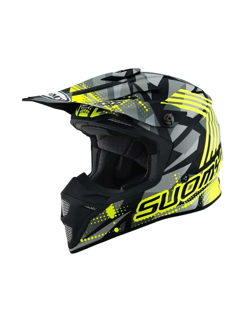 SUOMY-CASCOS MX SPEED PRO SERGEANT MATT GREY/YELLOW FLUO