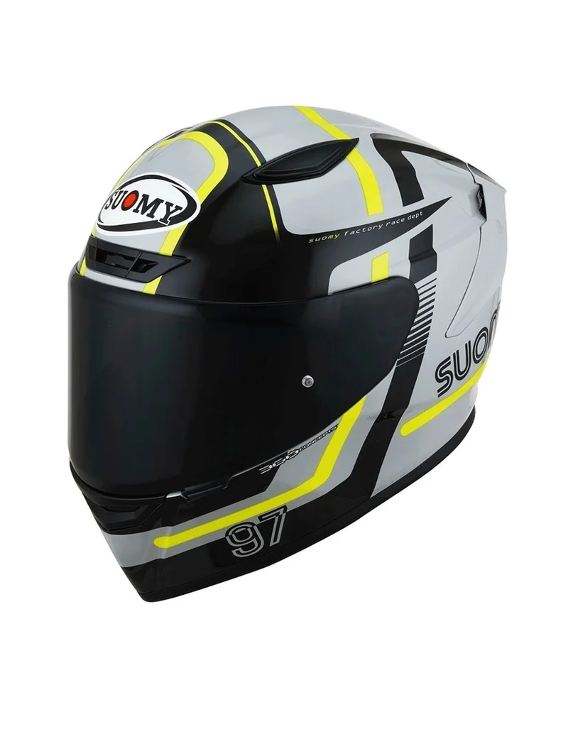 SUOMY-CASCOS TRACK-1 NINETY SEVEN GREY/YELLOW E06