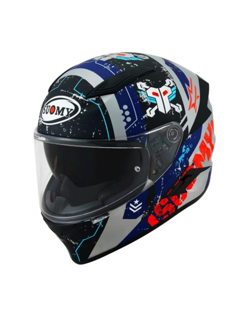 SUOMY-CASCOS SPEEDSTAR TACTIC MATT SILVER/RED