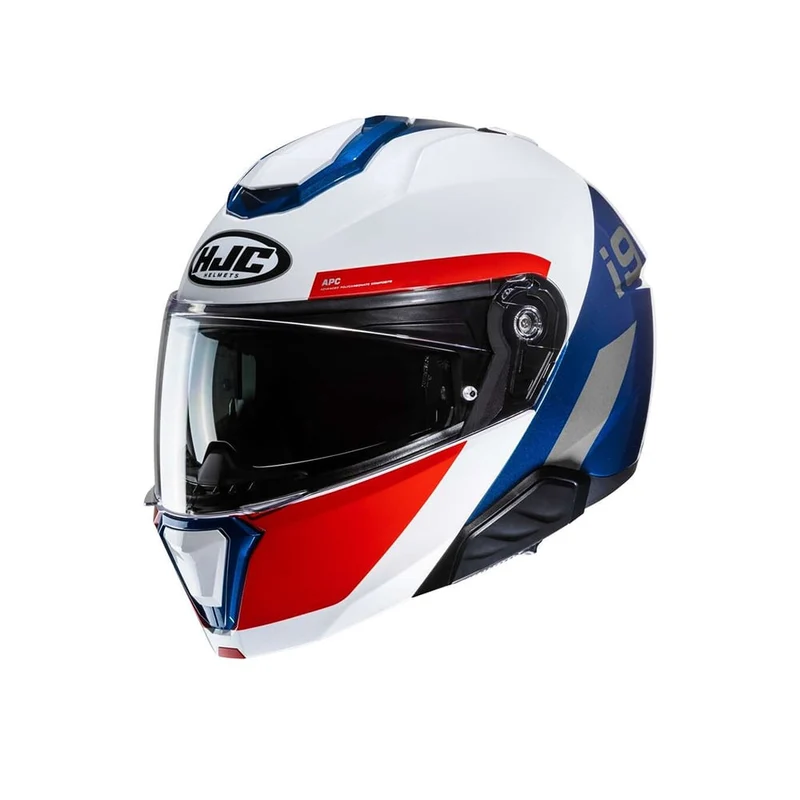 HJC i91 BINA MC21 Casco Modular de moto Blanco Azul Rojo
