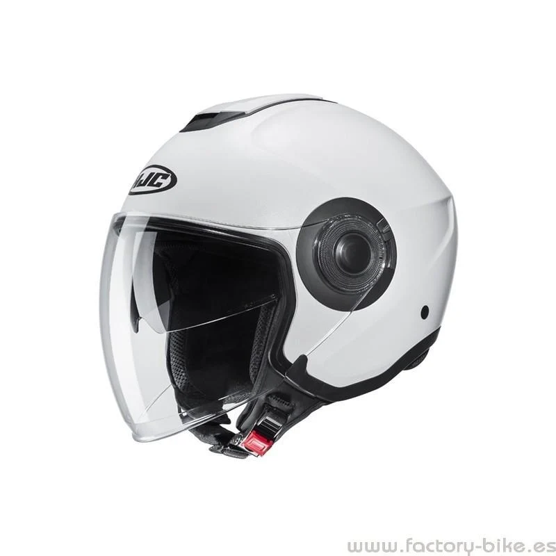HJC I40 Semi Flat Casco de moto abierto Pearl White
