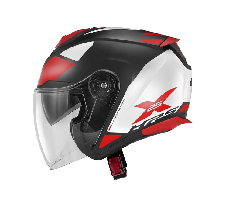 GIVI X25 TARGET MOTO TURISMO JET CASCO NEGRO BLANCO ROJO