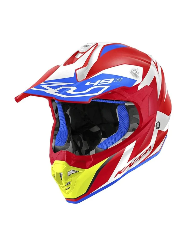 KAPPA KV49 Motocicleta Motocross Casco Rojo Blanco