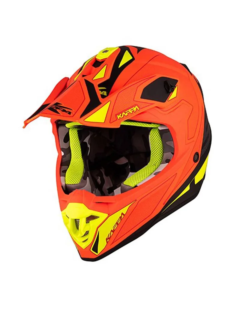 KAPPA KV49 MOTO CROSS ENDURO CASCO NEGRO NARANJA