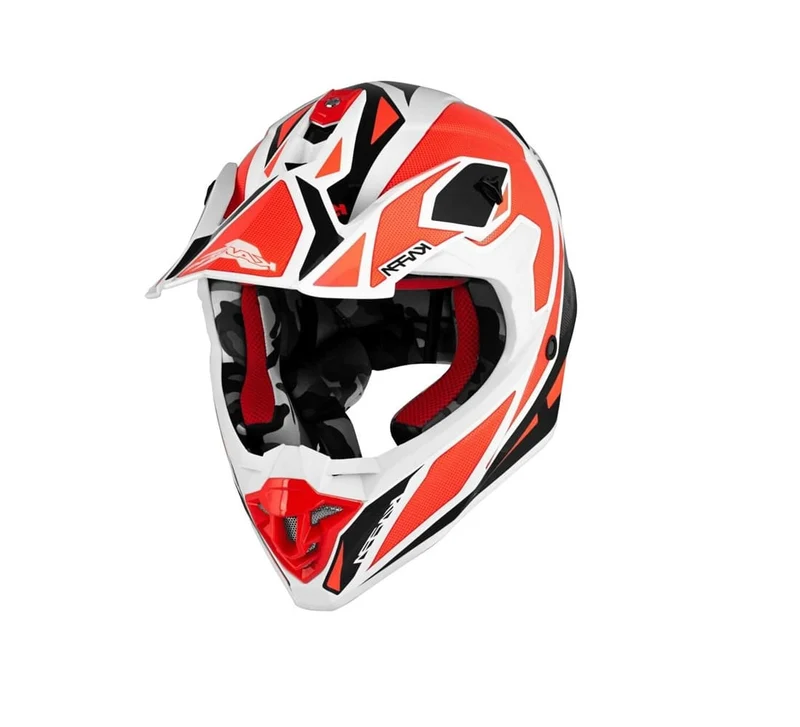 KAPPA KV49 Great Motociclista Aventure Casco Blanco Negro Rojo