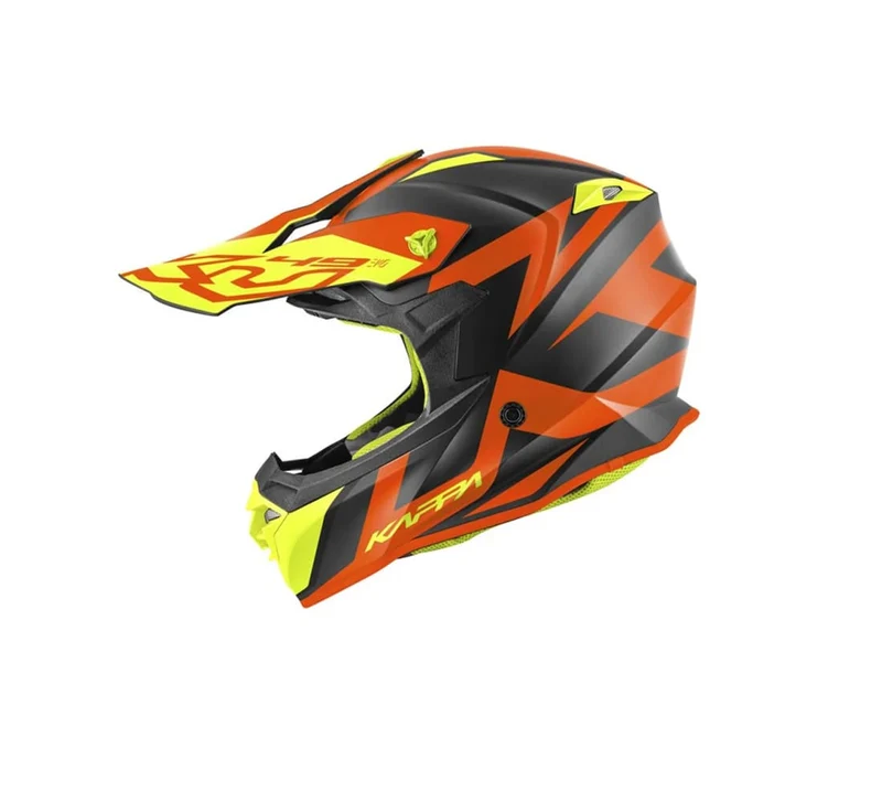 KAPPA KV49 Shock Moto Cross Enduro Casco Naranja Mate Negro Rojo