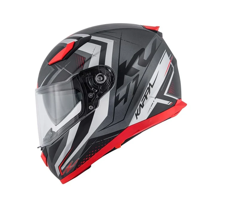 KAPPA KV41 Dallas Scraps Moto Integral Casco Rojo Titanio Mate