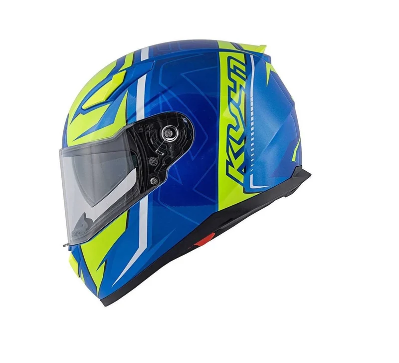 KAPPA KV41 Dallas Scraps Motocicleta Cara Completa Casco Azul Amarillo