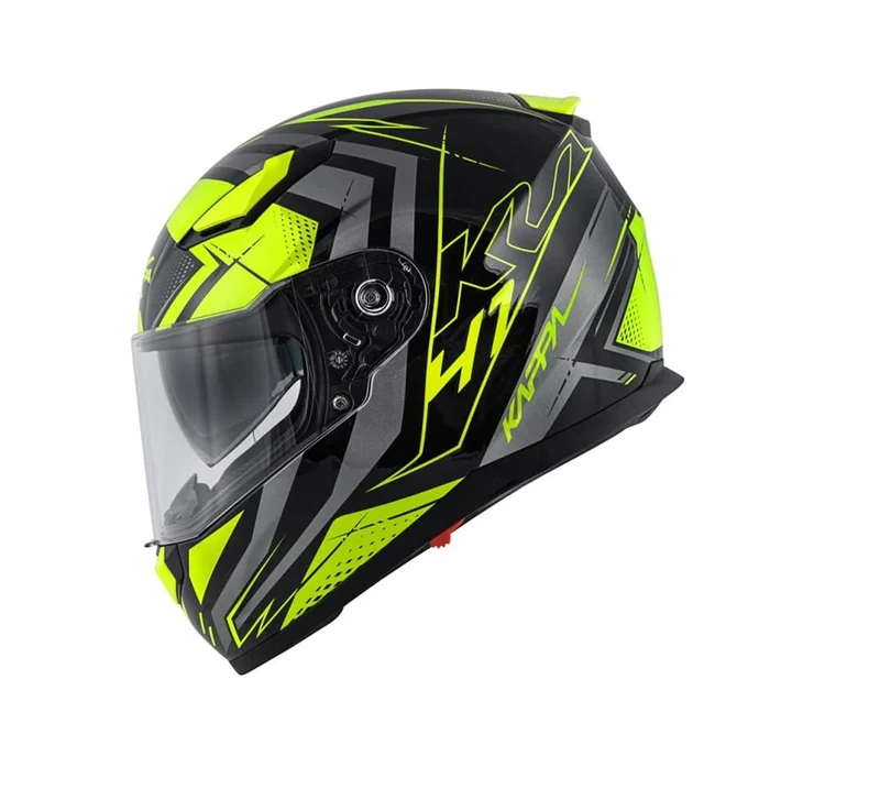 KAPPA KV41 Dallas Scraps Moto Integral Casco Titanio Negro Amarillo