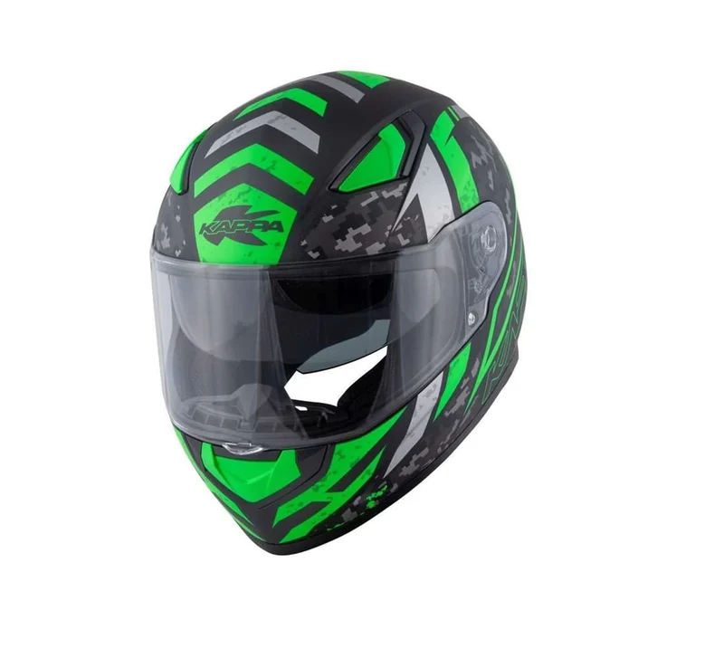 KAPPA KV41 Dallas Moto Casco Integral Negro Mate Verde