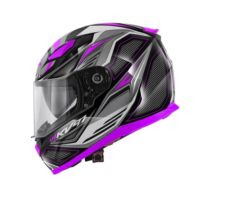KAPPA KV41 Dallas Moto Luchadora Mujer Casco Negro Mate Rosa