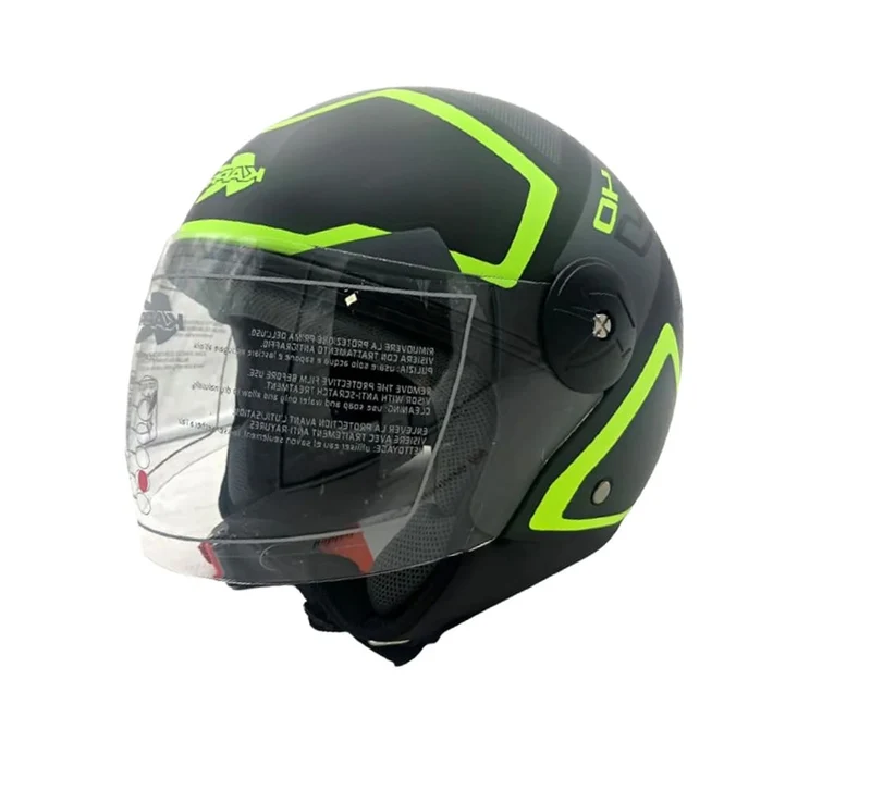 KAPPA KV40 Hawaii Moto Cara Abierta Dama Casco Negro Titanio Rosa