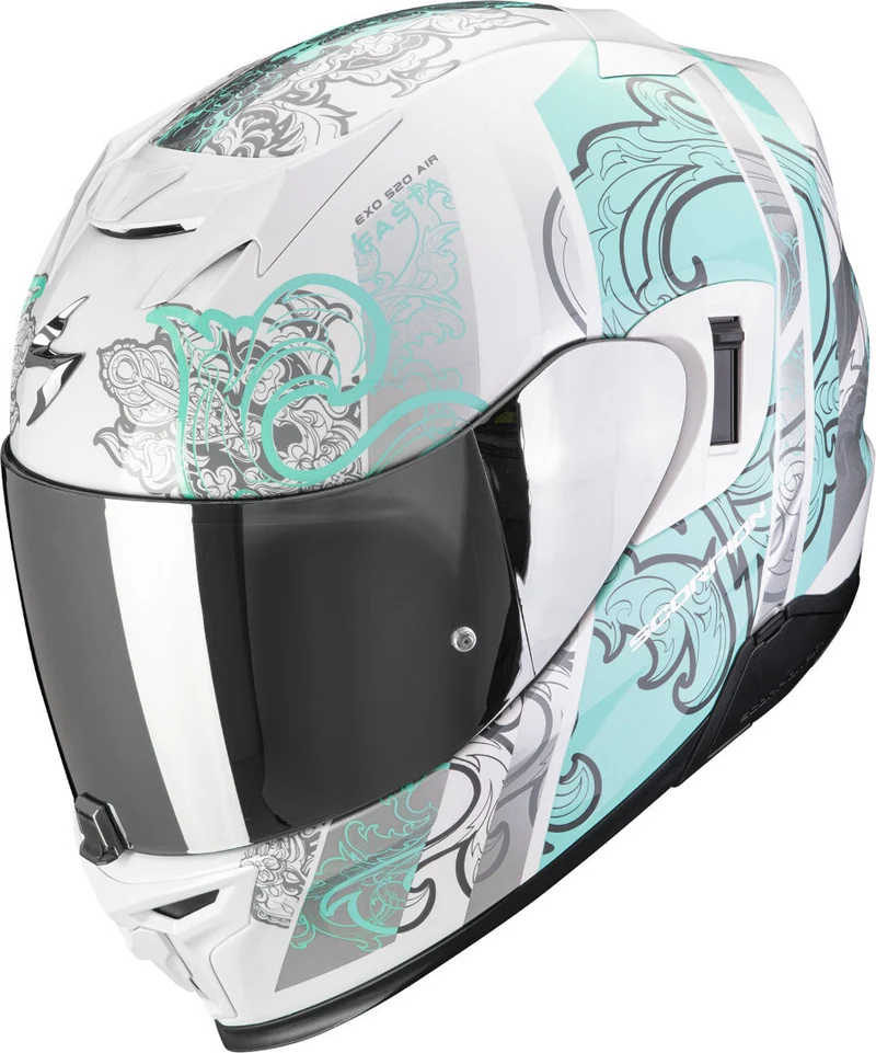 SCORPION CASCOS INTEGRALES EXO-520 EVO AIR FASTA BLANCO AZUL CLARO