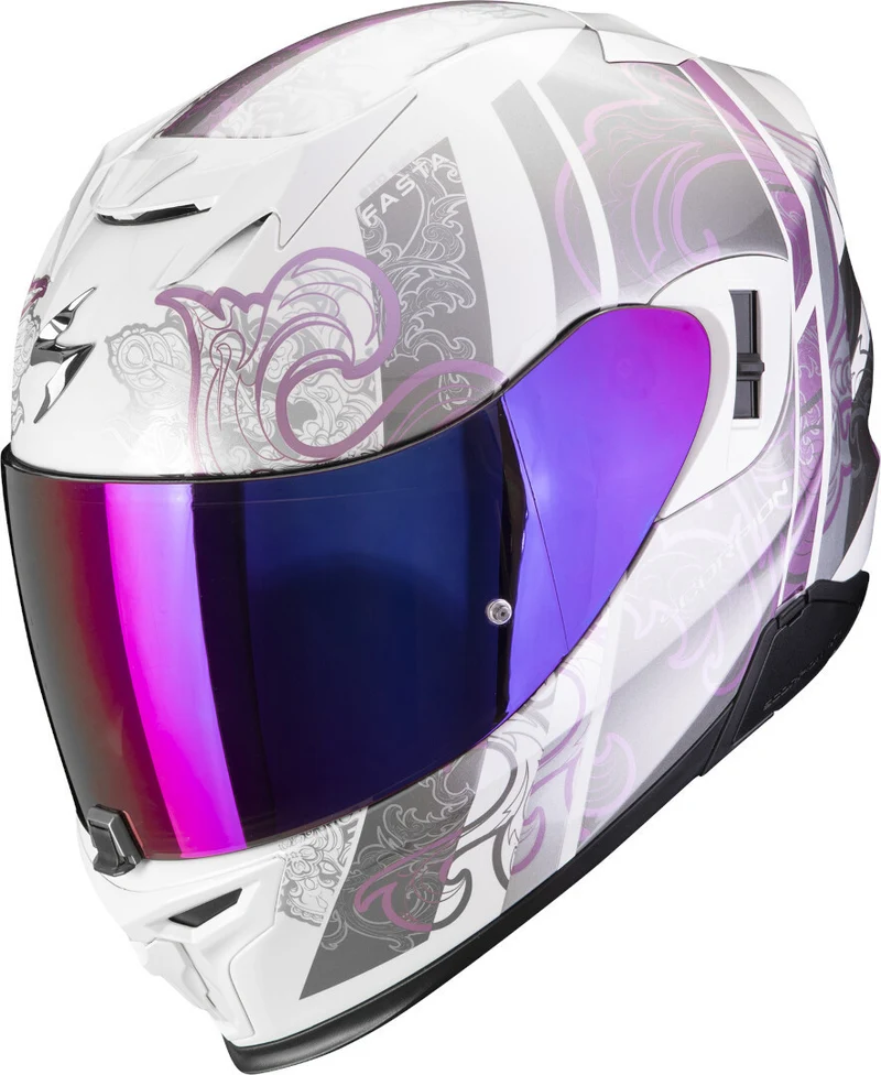 SCORPION CASCOS INTEGRALES EXO-520 EVO AIR FASTA BLANCO-MORADO