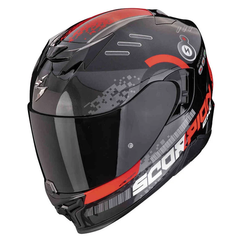 SCORPION EXO 520 EVO AIR TITAN INTEGRAL CASCO Negro metal-Rojo
