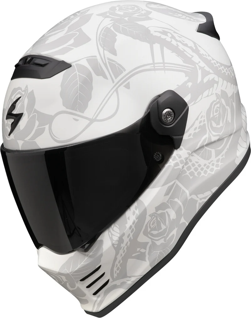 SCORPION CASCOS INTEGRALES COVERT FX DRAGON GRIS CLARO PLATA MATE