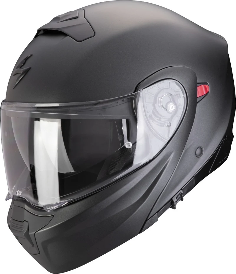SCORPION EXO 930 EVO SOLID INTEGRAL ABATIBLE CASCO NEGRO PERLA MATE