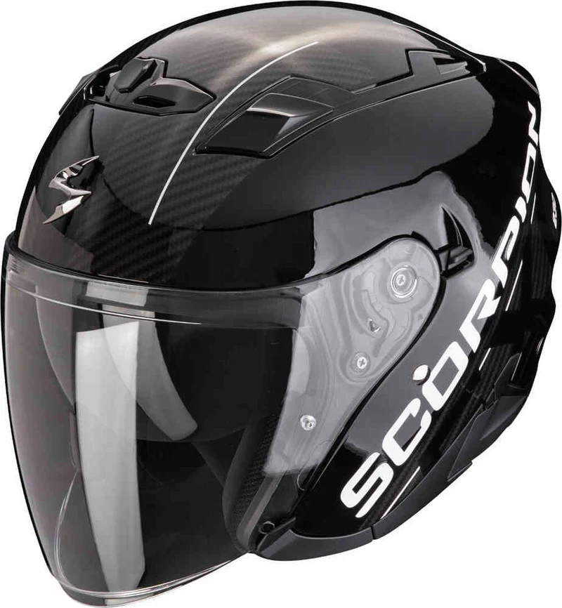 SCORPION EXO 230 QR Abierto Casco Negro Plata