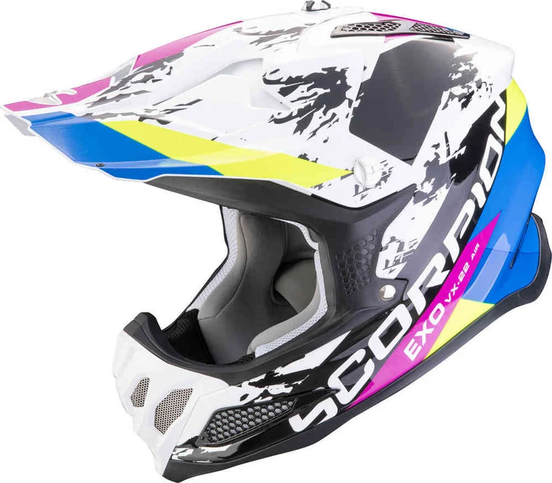 SCORPION VX 22 AIR CX motocross casco Blanco Negro Azul