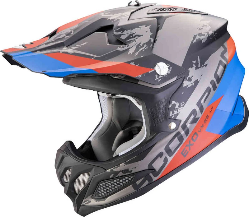SCORPION VX 22 AIR CX Enduro casco Negro Azul Rojo