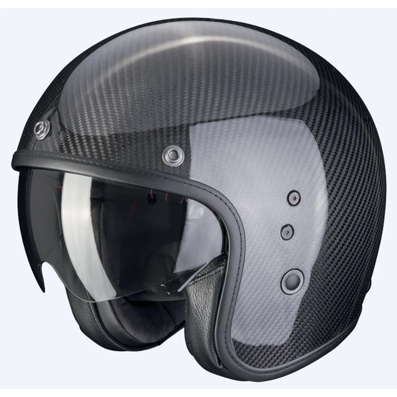 SCORPION BELFAST EVO CARBON SOLID Casco Abierto Negro