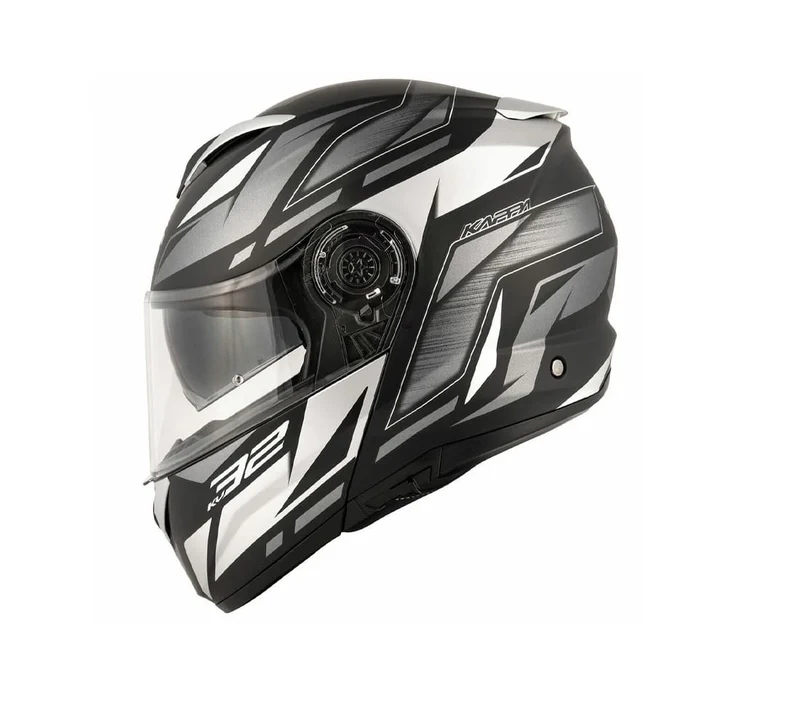 KAPPA KV32 Orlando Moto Abatible Casco Negro Plata