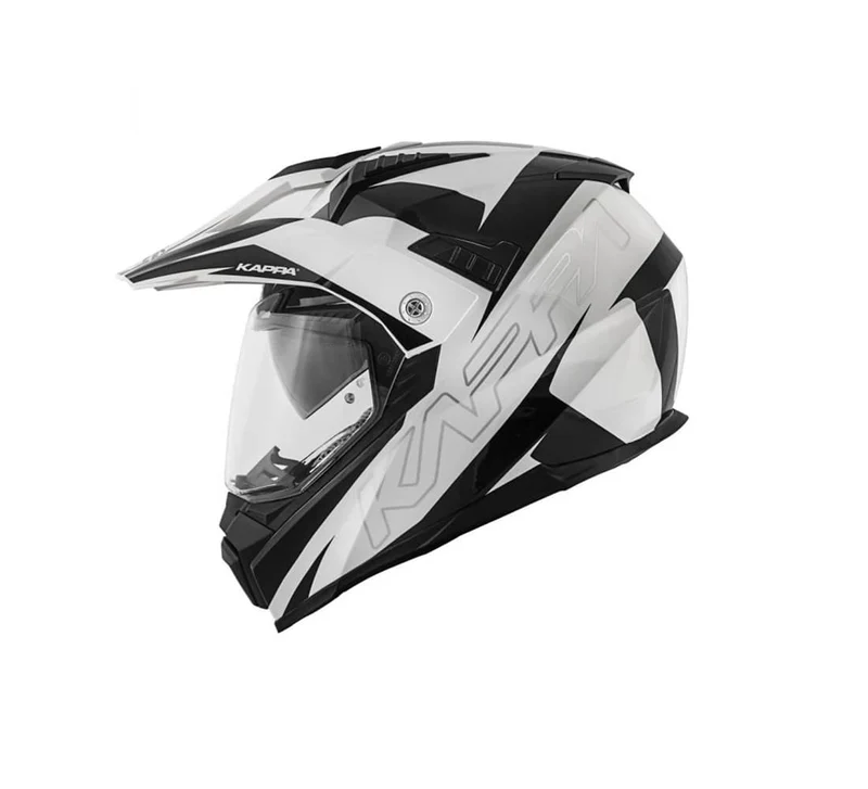 KAPPA KV30 Flash Moto Aventure Casco Blanco Negro