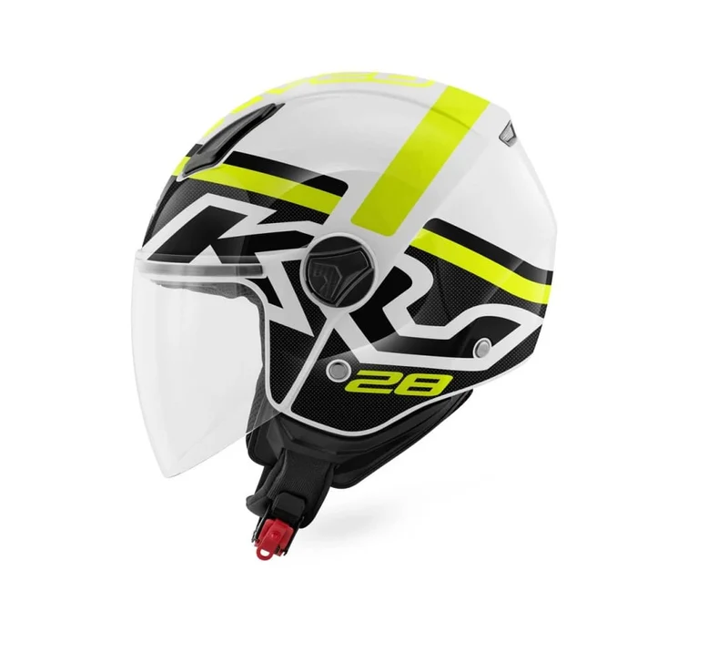 KAPPA KV28 EVO VGD Moto Ciudad Montar Casco Blanco Negro Amarillo