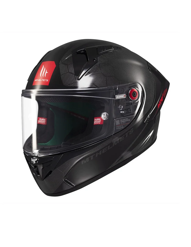 MT KRE+ S SOLID INTEGRAL CASCO DE MOTO A11 CARBONO BRILLANTE