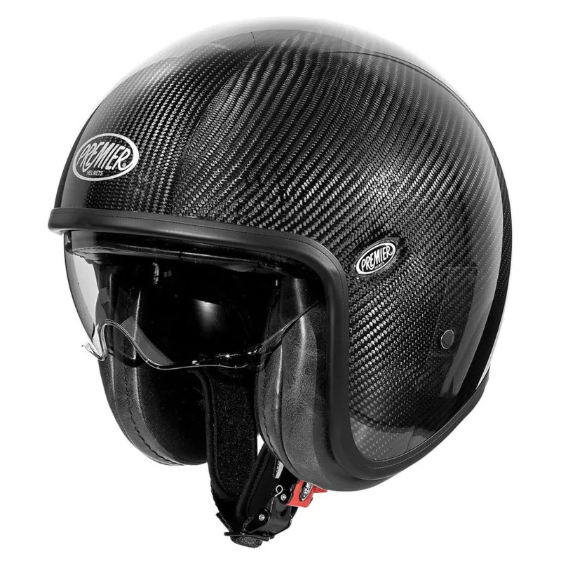 PREMIER VINTAGE CARBON CASCO ABIERTO DE MOTOCICLETA