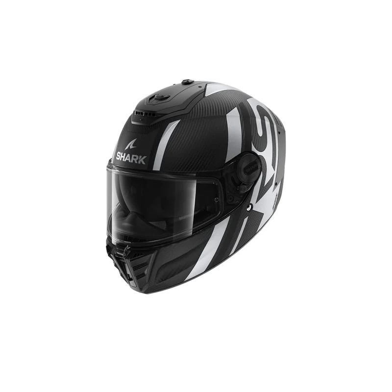 SHARK SPARTAN RS CARBON SHAWN NEGRO CARBÓN MATE PLATA