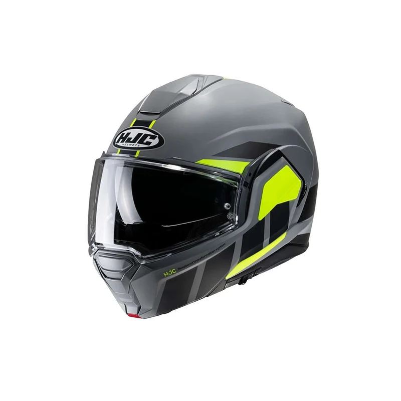 HJC i100 BEIS MC3HSF Casco Moto Modular Amarillo Fluo Mate Gris
