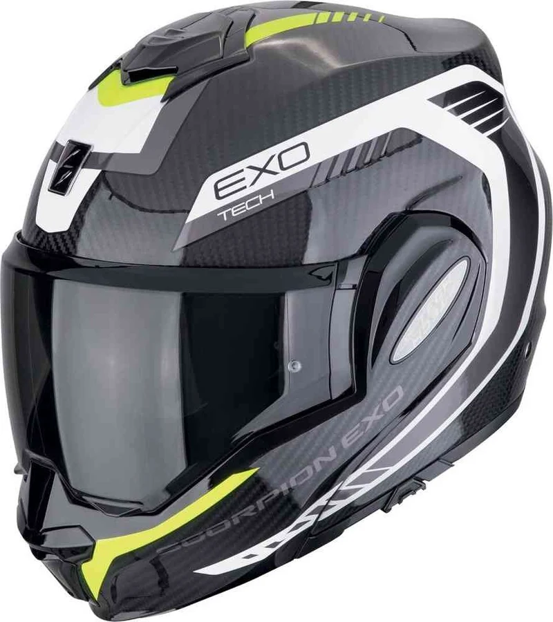SCORPION EXO-TECH EVO CARBON COSYNEGRO AMARILLO FLOR