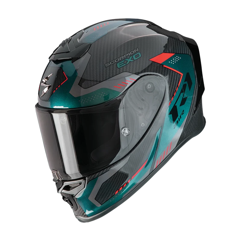 SCORPION EXO-R1 EVO CARBON AIR PROPEL GLOSSY NEGRO VARDE