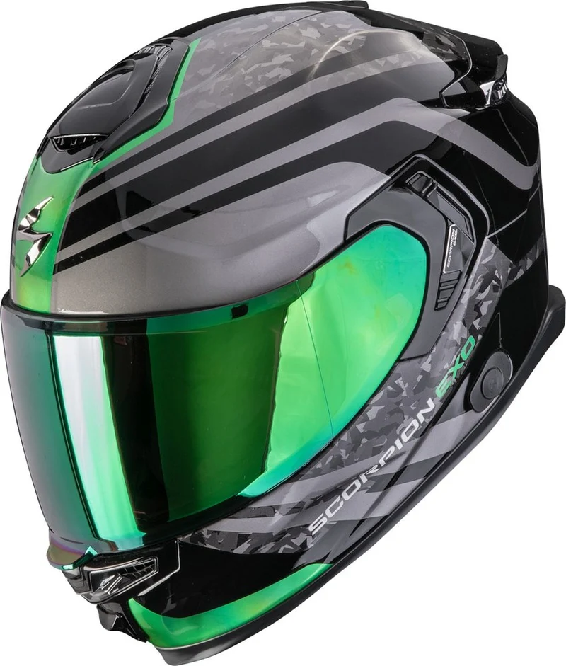 SCORPION EXO-GT SP AIR ARTEN CASCO DE MOTO NEGRO VERDE