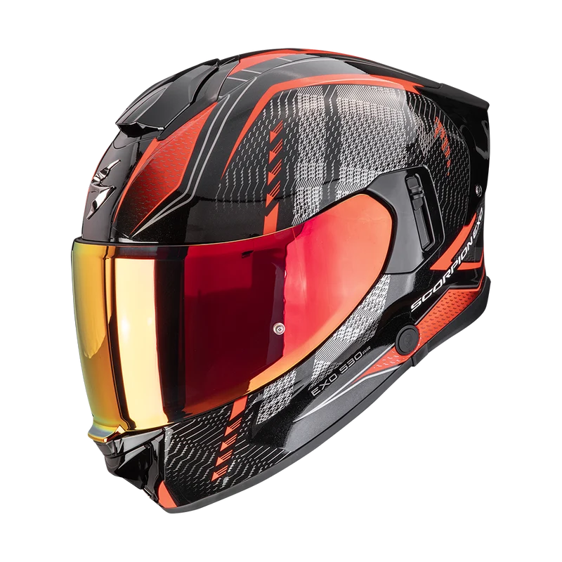 SCORPION EXO-530 AIR THERAS CASCO DE MOTO Negro Metalico-Rojo