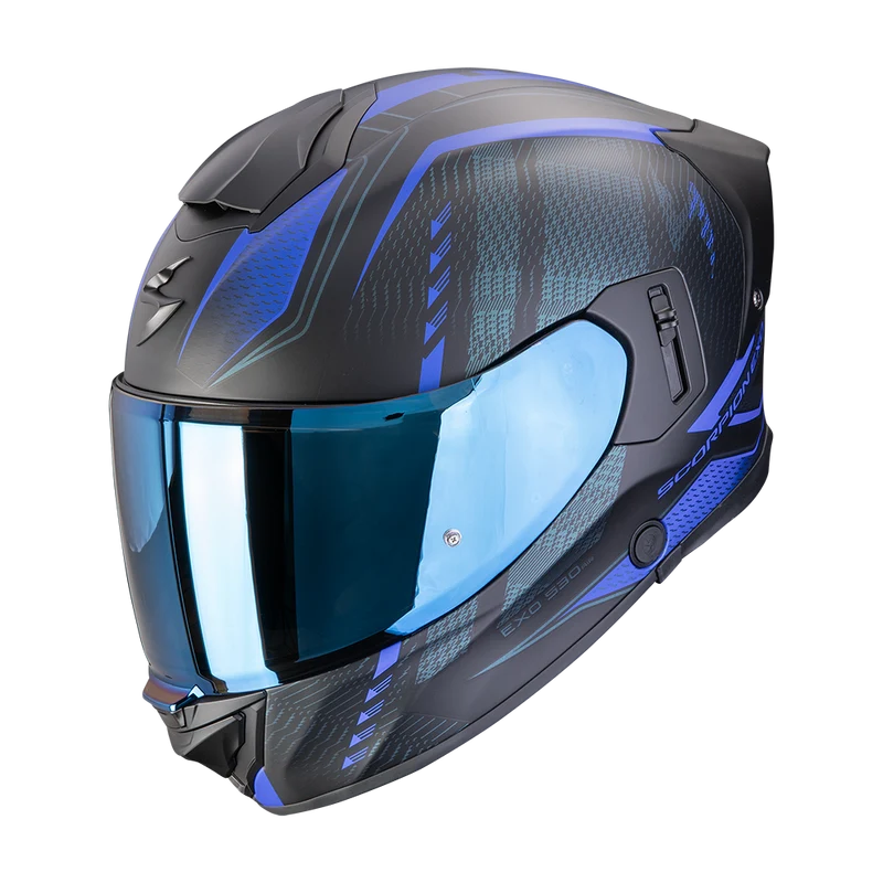 SCORPION EXO-530 AIR THERAS CASCO DE MOTO Negro Mate-Azul