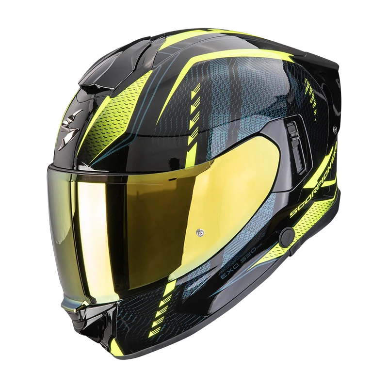 SCORPION EXO-530 AIR THERAS CASCO DE MOTO Negro-Amarillo Neon