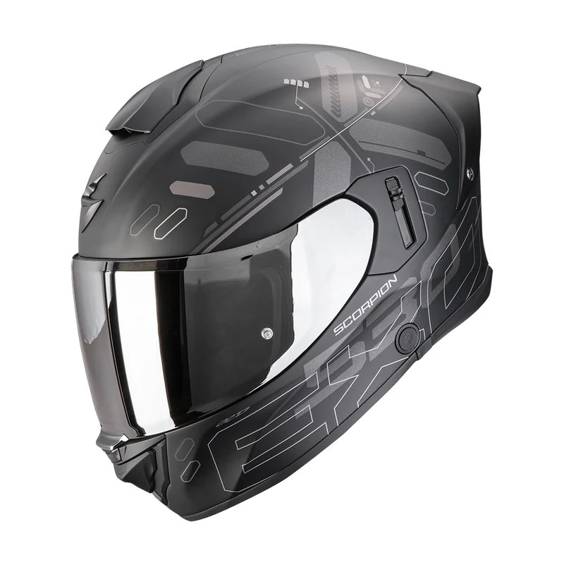 SCORPION EXO-530 AIR FOND CASCO DE MOTO Negro Mate-Plata