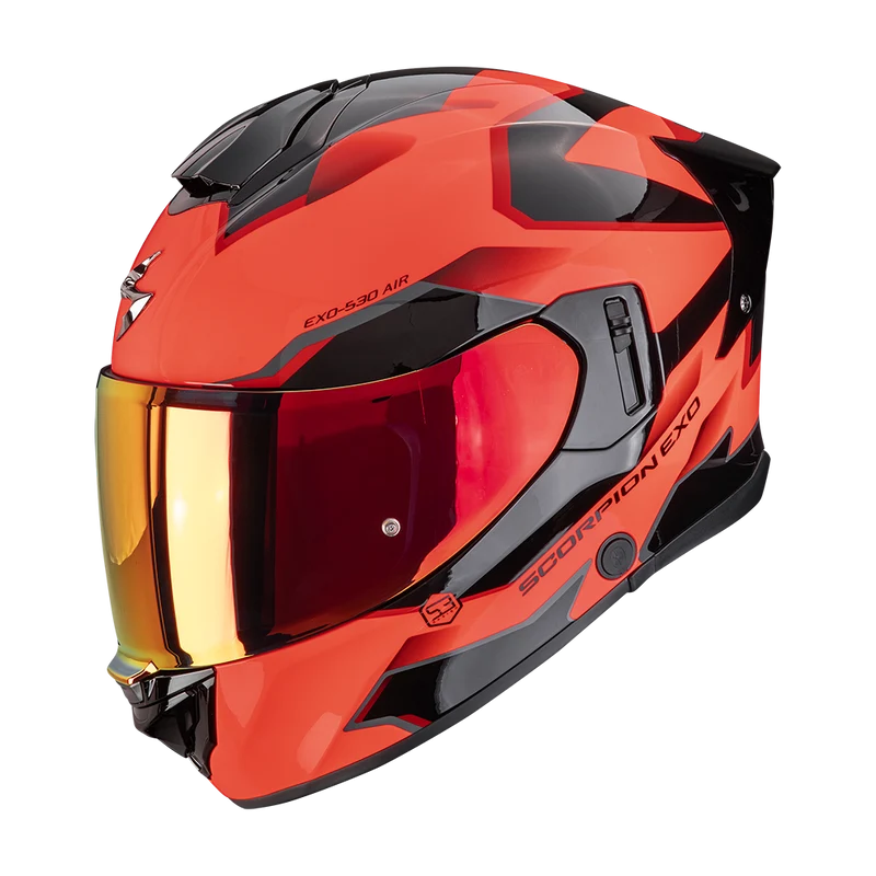 SCORPION EXO-530 AIR CLIP CASCOS INTEGRALES NEGRO ROJO