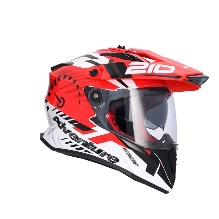 AXOR X-CROSS D/V X1 SPEEDOMETER CASCO DE MOTO BLANCO ROJO