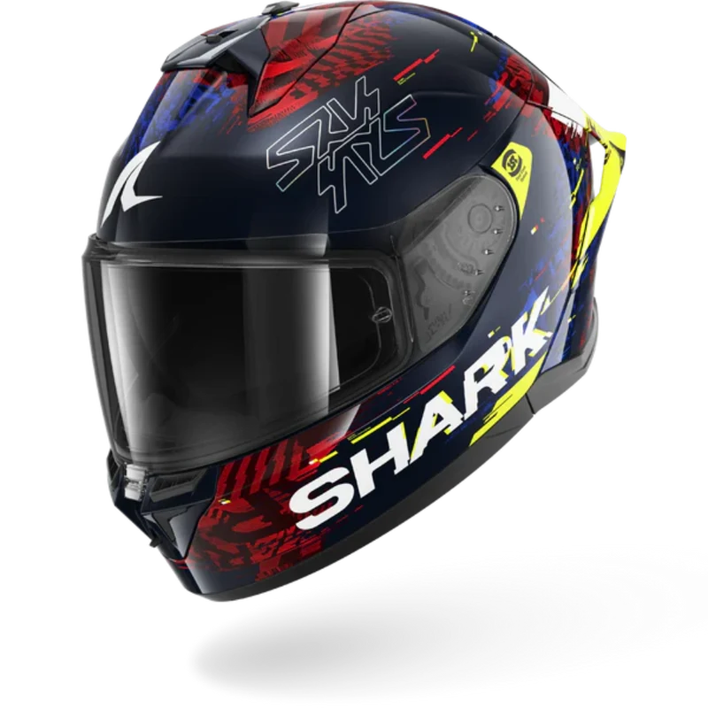 SHARK SKWAL CUP SPEED-VIB Azul Rojo Amarillo Casco De Moto