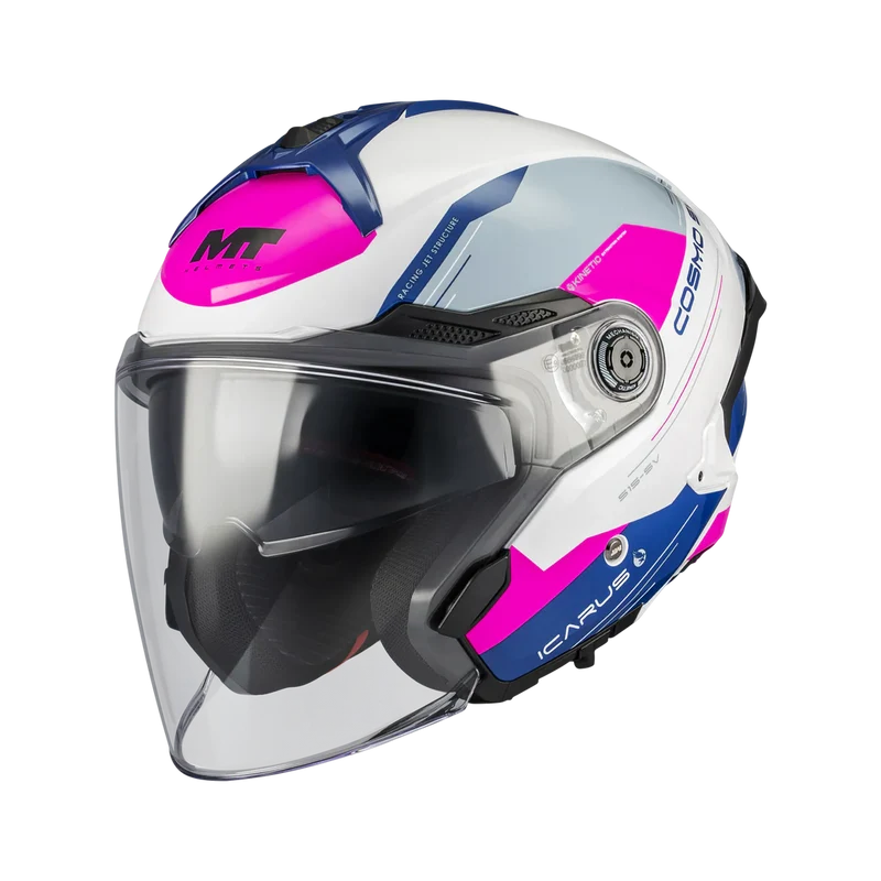 MT OF515SV COSMO SV ICARUS CASCO DE MOTO A8 BRILLO