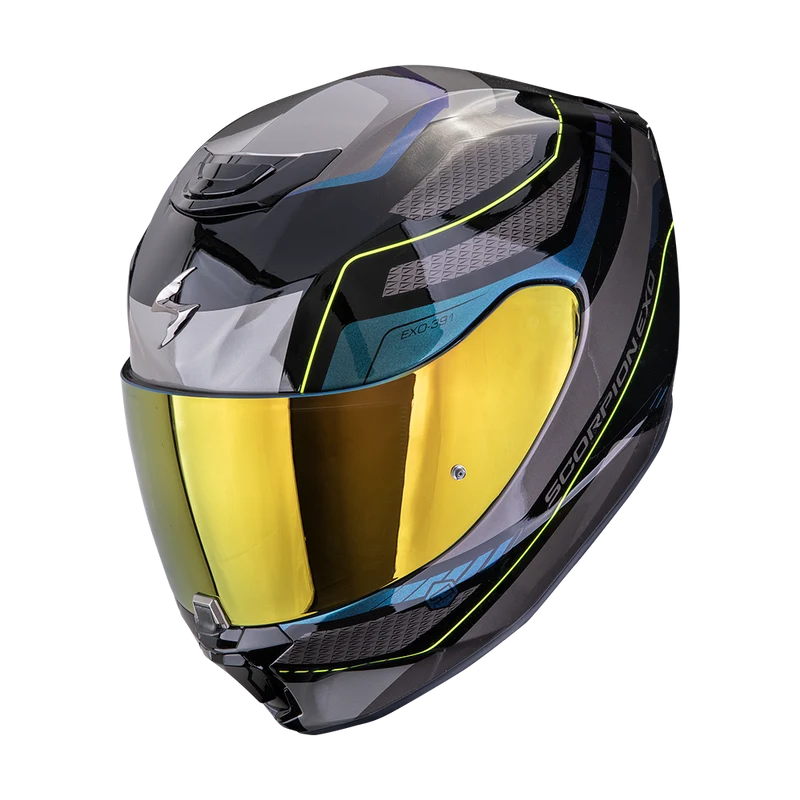 SCORPION EXO-391 LEO CASCO INTEGRAL NEGRO AZUL